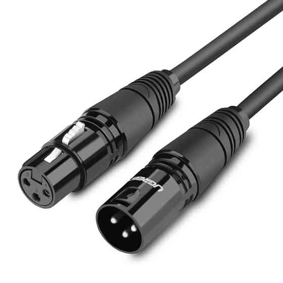 Мікрофонний кабель Ugreen AV130 XLR Male to Female Microphone Cable (Чорний, 3м) Николаев