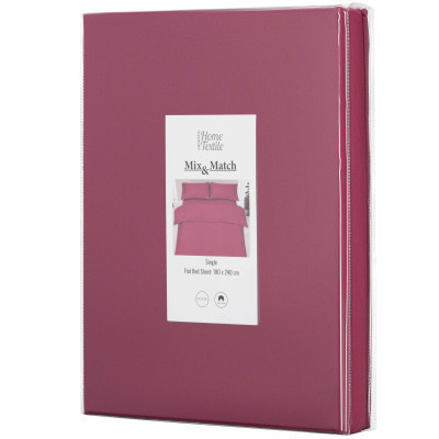 Простирадло Ardesto Mix&amp;Match 100% бавовна, сатин бордовий 180х240 см (ART1824FSR) Вінниця - фото 2