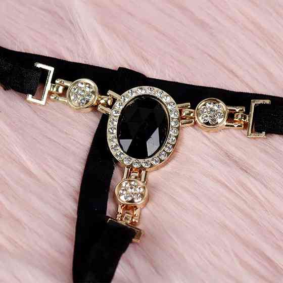 Еротичні стрінги З Дефектом чорного кольору - розмір універсальний (на резинці) Київ