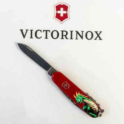 Нож Victorinox Spartan Zodiac 91 мм Зелений дракон (1.3603_Z3340u) Винница