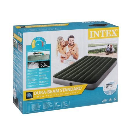 Полуторный надувной матрас Intex 191 х 137 см зеленый Киев - изображение 3