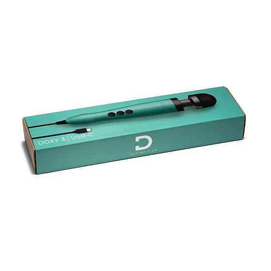 Вібромасажер DOXY3 USB-C Massager TURQUOISE Sex Aura Київ