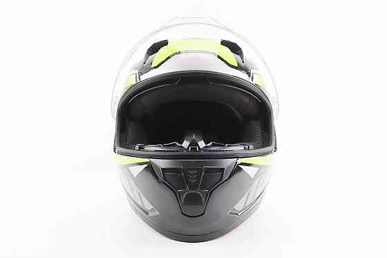 Шолом інтеграл, закритий (сертифікація DOT)+відкидні окуляри BLD-M67 М (57-58см), ЧОРНИЙ/НЕОНОВО-ЗЕЛЕНИЙ Киев