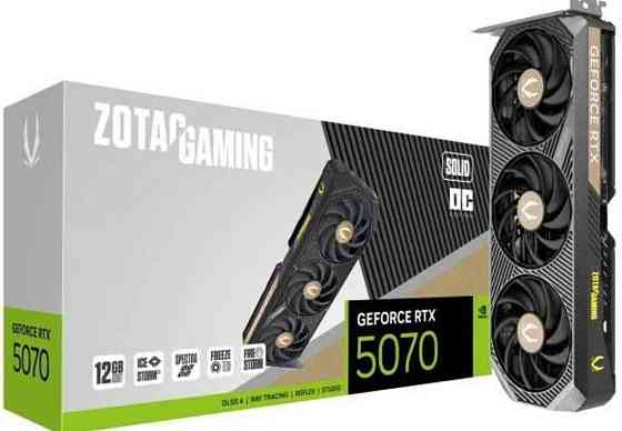 Видеокарта ZOTAC GeForce RTX 5070 Solid OC 12Gb. GDDR7 DLSS4 Киев