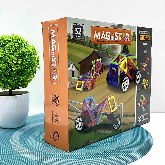 Конструктор магнітний Limo Toy Транспорт 32 деталі (LT3006) Чернигов - изображение 4
