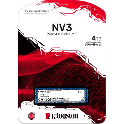 Накопитель SSD M.2 2280 4TB Kingston (SNV3S/4000G) Винница - изображение 4