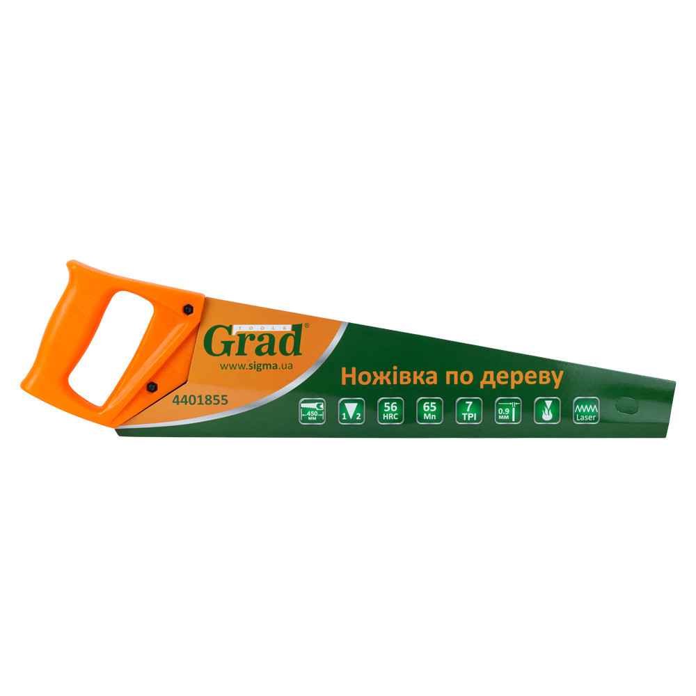 Grad Ножовка по дереву 450мм 7TPI GRAD (4401855) Київ - фото 2