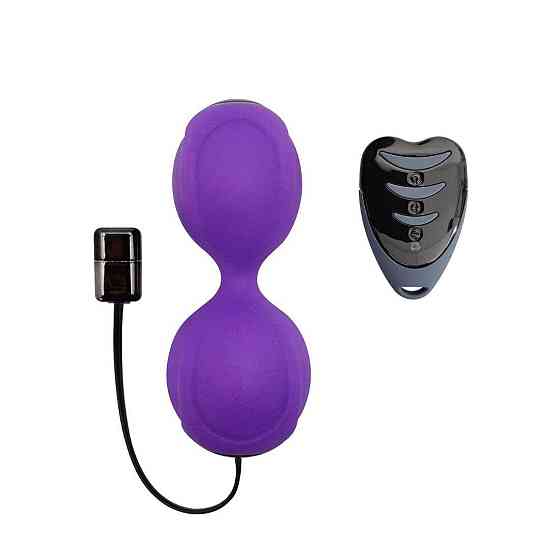 Вагинальные шарики с вибрацией Adrien Lastic Kegel Vibe Purple, диаметр 3,7см Sex Aura Киев