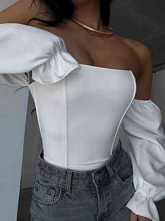 Женский стильный базовый корсет костюм Lux,регилин Молочный, 46 Одесса