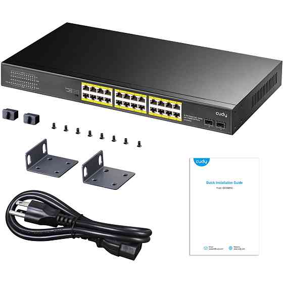 Комутатор Cudy GS1028PS2, 24-Gigabit PoE+ Switch with 4 Uplink Gig Ports and 2 Gig SFP Slots 300W Вінниця