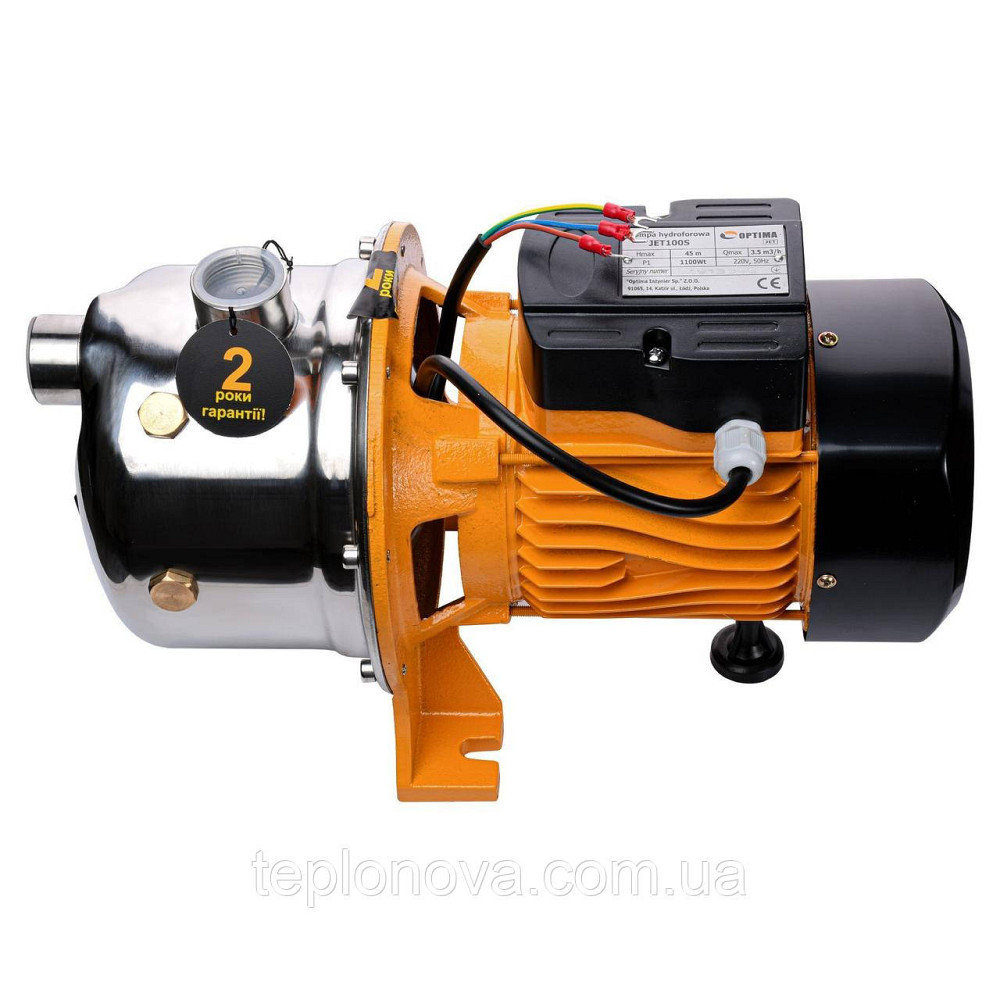 Насос відцентровий Optima JET100S 1,1 кВт неіржавка сталь Чернівці - фото 1