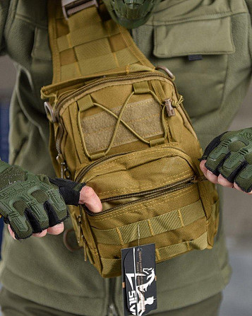 Рюкзак патрульный однолямочный SILVER KNIGHT 7л coyot ОИ4735 Одесса - изображение 8