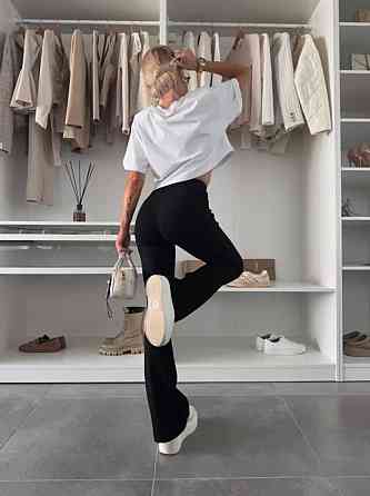 Жіночі базові штани-кльош рубчик мустанг Одеса