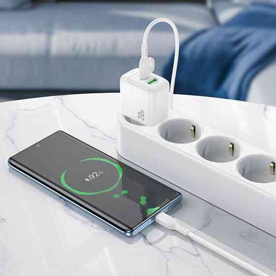 Зарядний пристрій BOROFONE BAS44A з кабелем, білий Київ