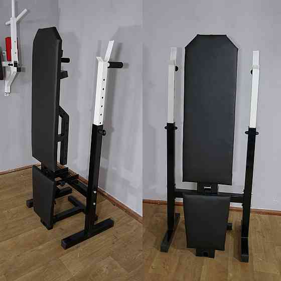 Скамья для жима со стойками Стойки, скамьи для жима и приседаний регулируемая складная Киев