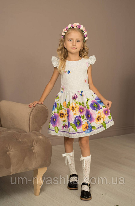 Дитяче українське плаття "Незабудки" 104-146 Кривий Ріг - фото 4