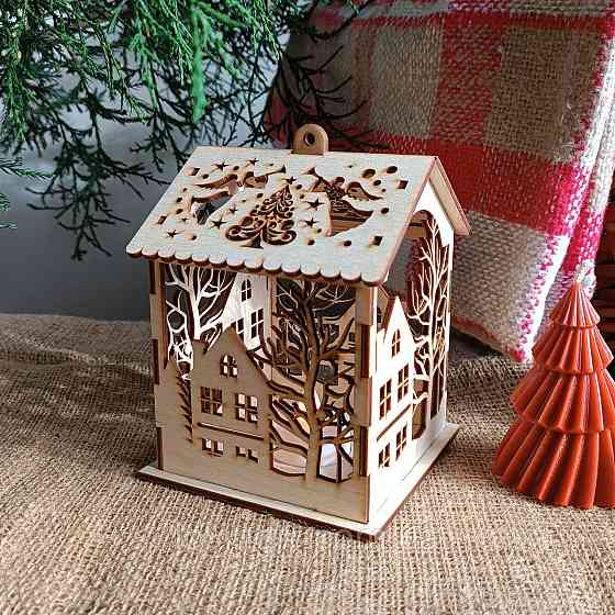 Новорічний ліхтарик для святкового декору 14 см Ірпінь