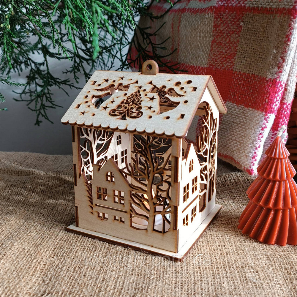 Новогодний фонарик для праздничного декора 14см Ирпень - изображение 2