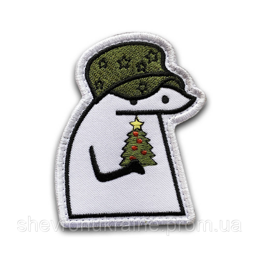 Шеврон флорк с ёлочкой (Форма контурная. На липучке) Размер 8x6.3см Киев - изображение 8