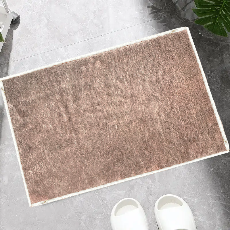 Коврик для ванны и душа 60*40см нескользящий Bathlux мягкий тканевой прорезиненный, Коричневый Каменец-Подольский - изображение 1