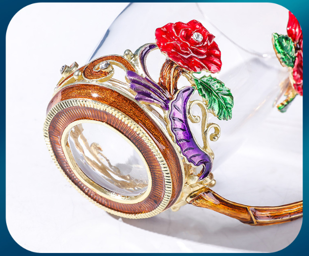 Набір чашок термостійких 350 та 320 мл з ложечкою та кришечкою Чайна пара Червона троянда Подарункова упаковка Кременчук - фото 6