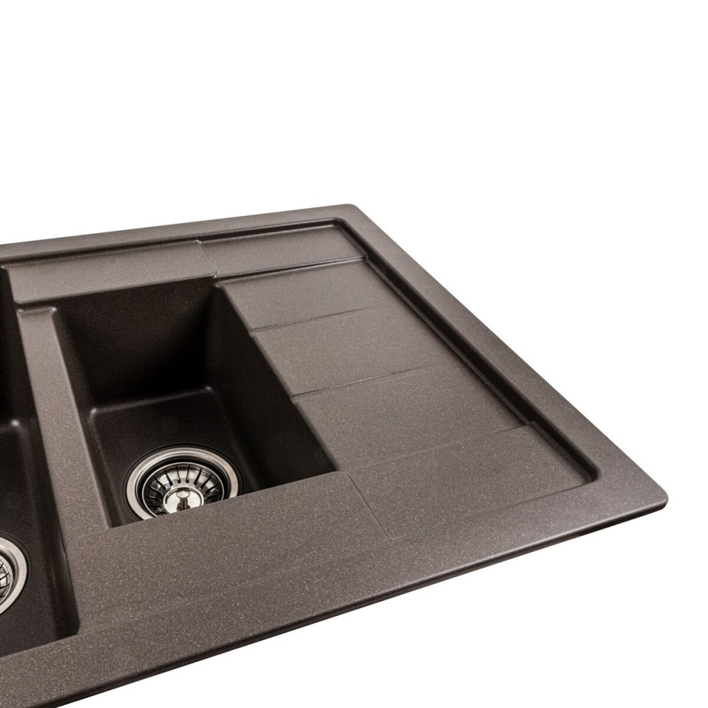 Гранітна мийка для кухні VALESO TOSKANA 7850W матова Темна скеля Коломия - фото 5