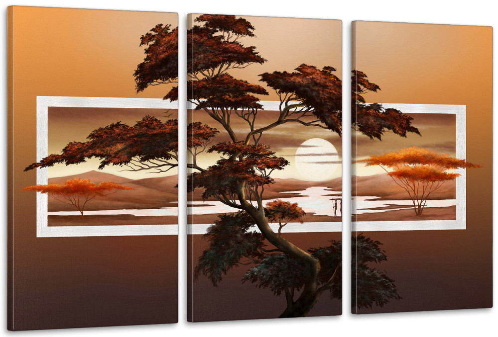 Модульная картина в гостиную / спальню   Баобаб     ART-269_3A Киев - изображение 1