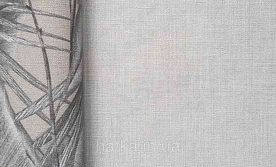 Шпалери вініл на флізеліні AS creation Della Natura 1.06Х10 однотонні під тканину льон тонка смужка сіро-бежеві Київ