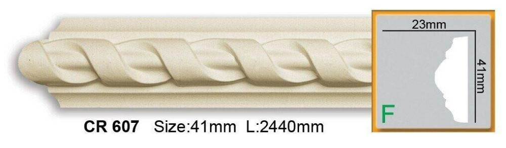 Молдинг полиуретановый с орнаментом Gaudi Decor CR 607 Flexi Днепр - изображение 1