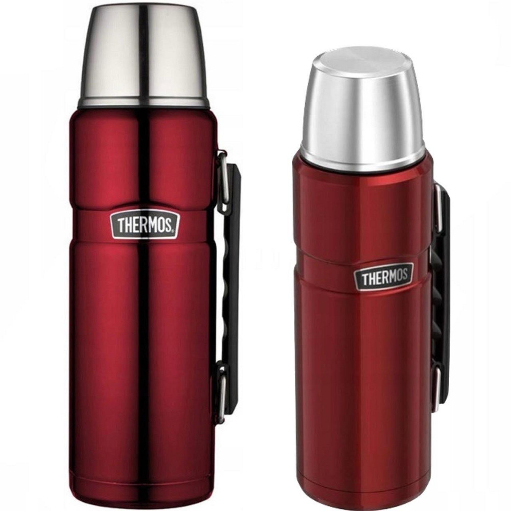 Універсальний Термос 1.2 літра з ручкою для напоїв Thermos "Stainless King" Red (170021) Нержавіюча сталь Нововолинськ - фото 1