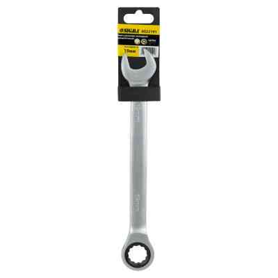 Ключ Sigma ріжково-накидний з тріскачкою 19мм CrV satine (6022191) Вінниця