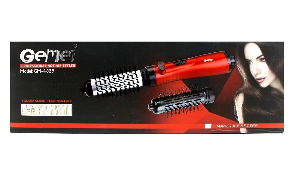 Вращающаяся фен-щетка для волос Gemei Gm-4829 Киев - изображение 8
