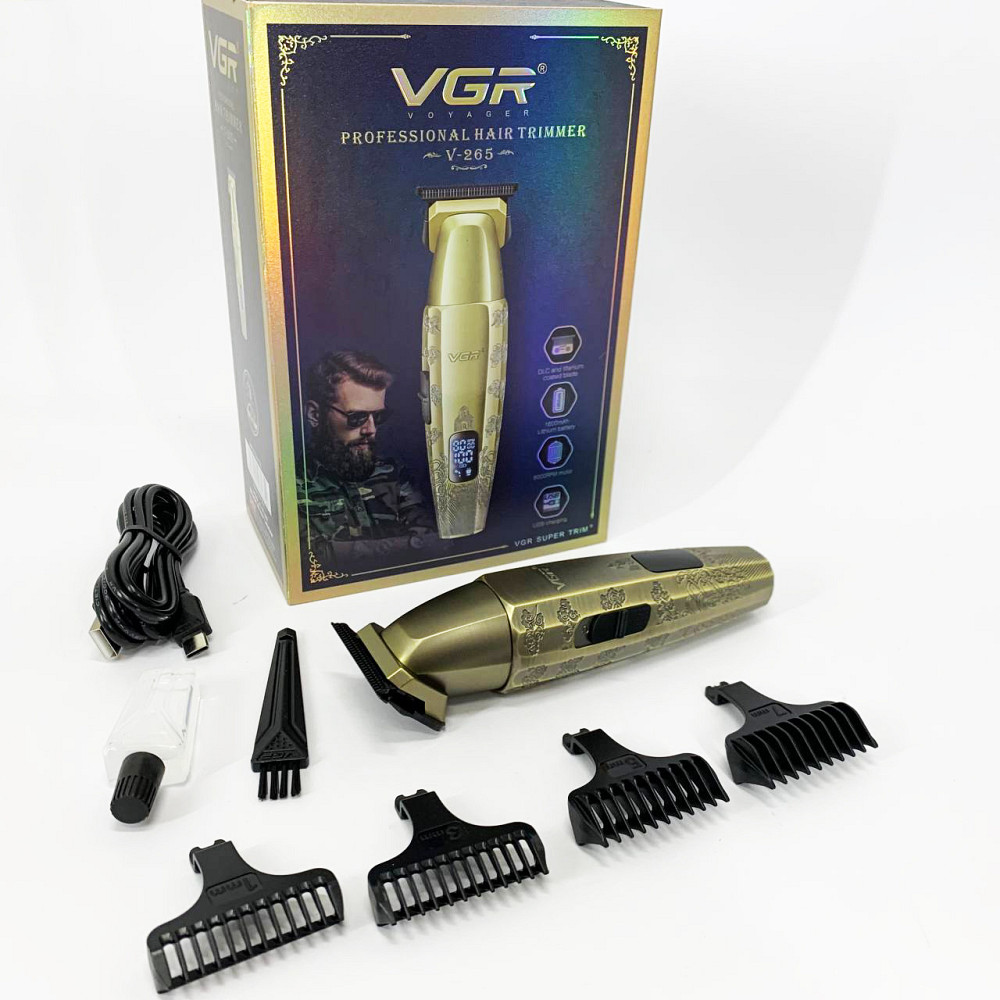 Чоловічий набір для стрижки волосся акумуляторний VGR V-265, Акумуляторна машинка для стрижки DJ-61 Львів - фото 19