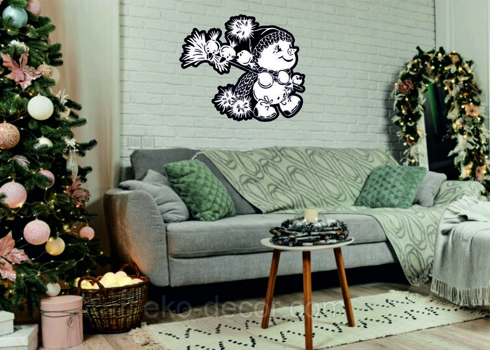 Декоративне настінне Панно «Сніговик», Декор на стену Київ - фото 2