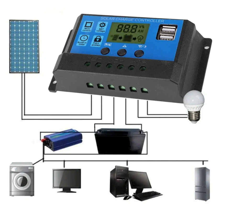 Контроллер солнечной батареи с ЖК дисплеем и USB 5В Киев - изображение 8