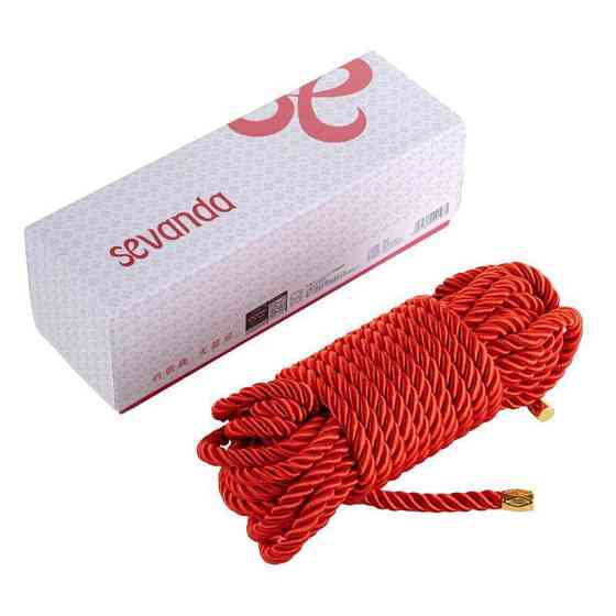 Веревка для шибари LOCKINK SEVANDA Shibari Pratice Rope, красная, 8 м, нейлон+хлопок Sex Aura Киев