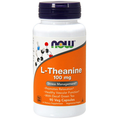 Амінокислота Now Foods L-теанін, L-Theanine, 100 мг, 90 вегетаріанських капсул (NOW-00145) Вінниця - фото 1