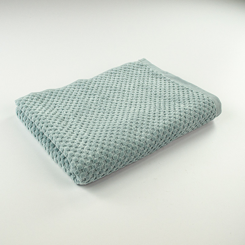 Набор махровых полотенец однотонных 2шт 50x90см, 70x140см Damask Премиум качества Жаккардовое с велюром 550г/м2 (Мятный) Сумы - изображение 5