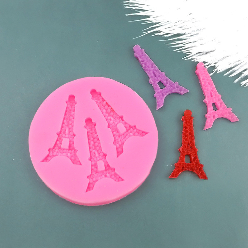 Молд силиконовый Эйфелева башня 65 мм розовый Киев - изображение 9
