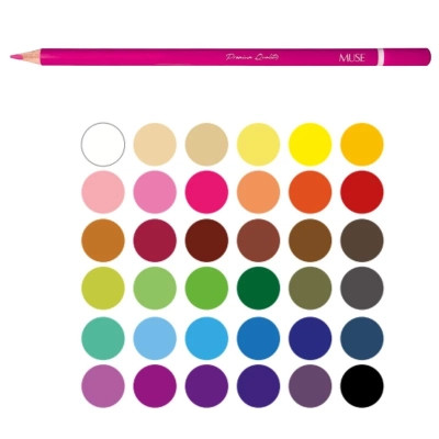 Карандаши цветные Muse Трехгранные С точилкой 36 цветов (107M-36) Винница - изображение 2