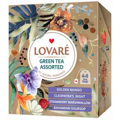 Чай Lovare Green Tea Assorted 32 шт (79655) Вінниця