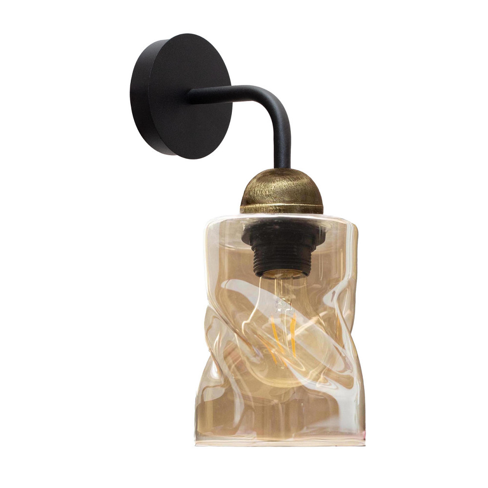 Світильник настінний MSK Electric Tornado бра під лампу E27 PL 202405 BK чорний Одеса - фото 3