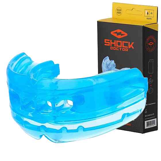 Капа Shock Doctor Double Braces під брекети, верхні та нижні зуби, доросла (вік 12+) Blue (art. 4300-BLU-AD) Кам'янське