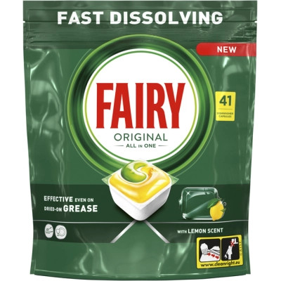 Таблетки для посудомоечных машин Fairy Original All in One Lemon 41 шт. (8700216237239) Винница - изображение 2