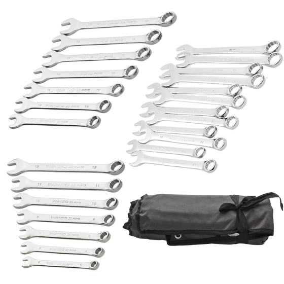 Набор рожково-накидных ключей WINSO PRO CR-V 26 шт 6–32 мм в чехле Киев