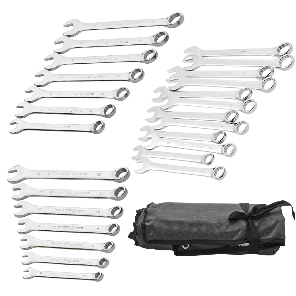 Набор рожково-накидных ключей WINSO PRO CR-V 26 шт 6–32 мм в чехле Киев - изображение 2