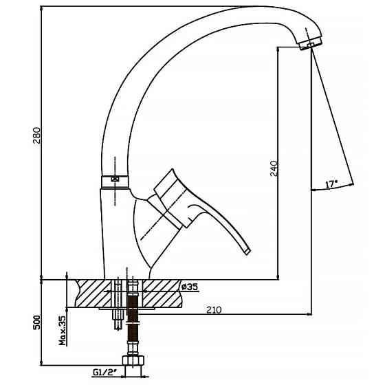Кухонний змішувач Haiba Focus 011 (модель HB0128) Харків