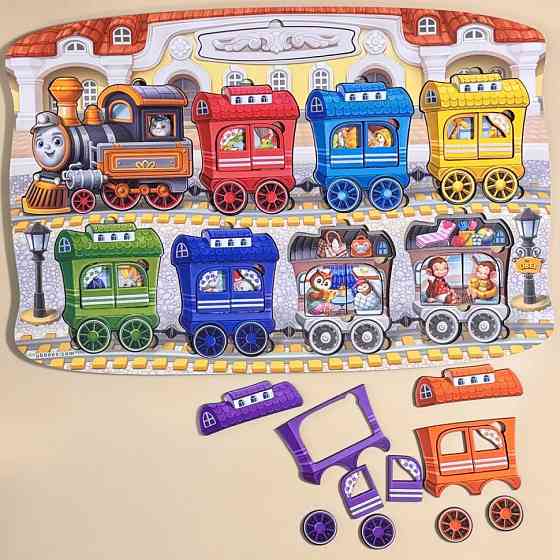 Дерев'яний дитячий сортер "Потяг великий" (ПСД296) PSD296 Вінниця