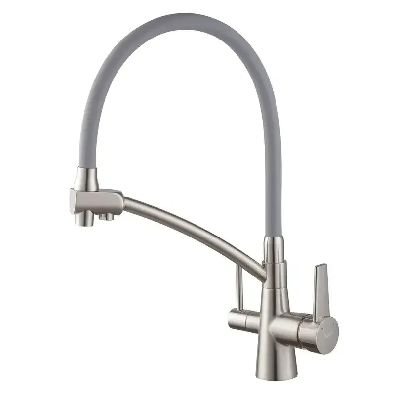 Смеситель кухонный Koer KB-72003-02 с выходом для питьевой воды и гибким изливом на подставке (KR3374) Черновцы - изображение 2