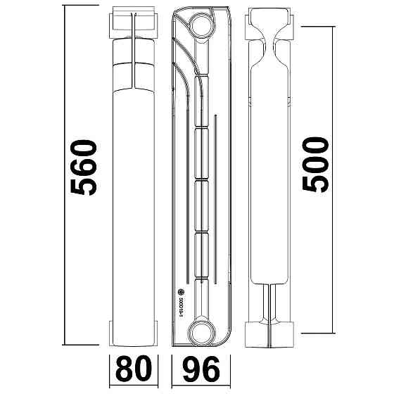 Радиатор биметаллический секционный GALLARDO BIPOWER 500/96 (кратно 10) (000014792) Киев